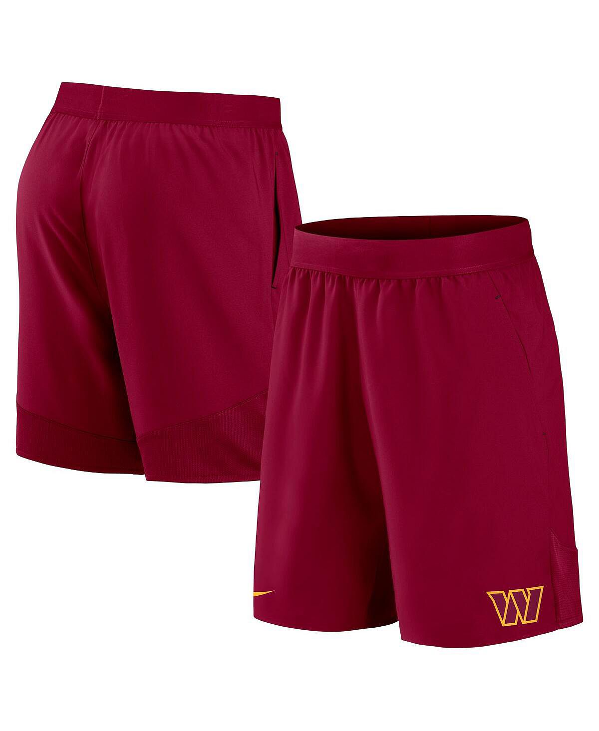 Nike Men's Burgundy Woven Shorts Washington Commanders Stretch