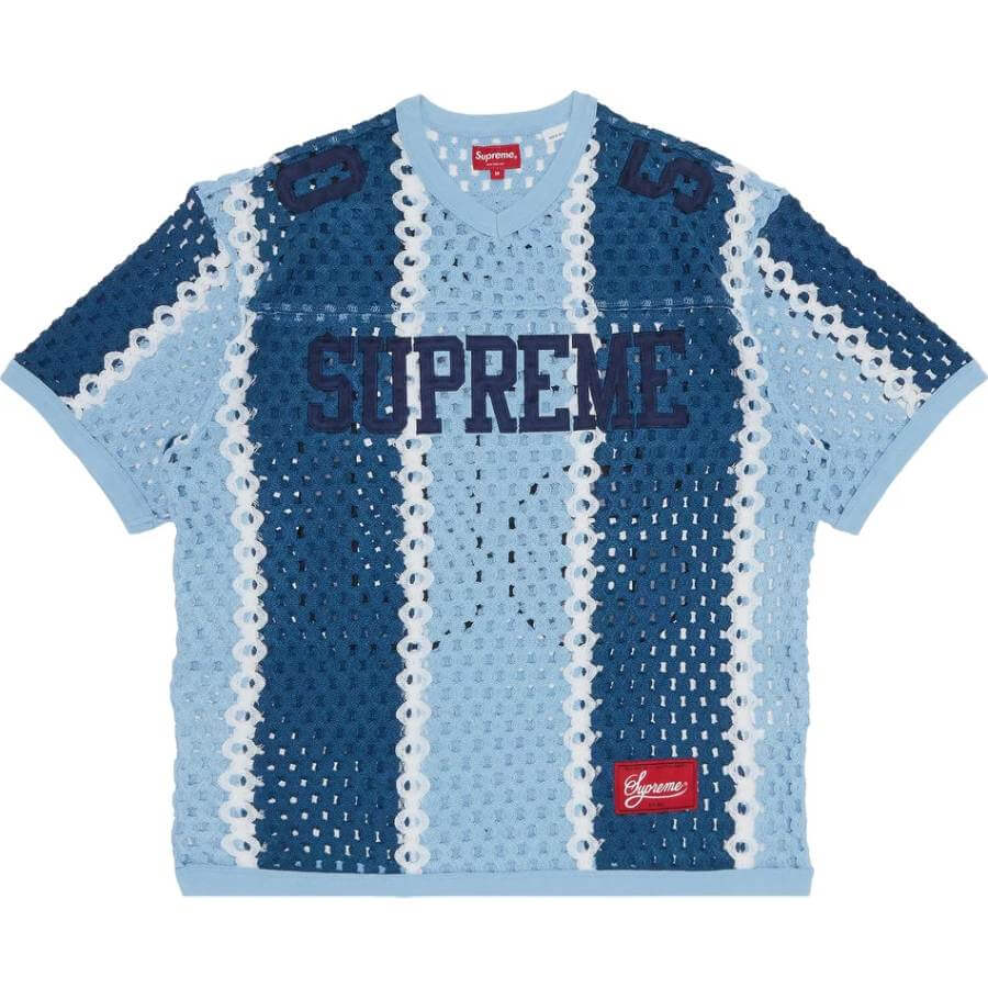 Supreme Crochet Football T-Shirt, blue