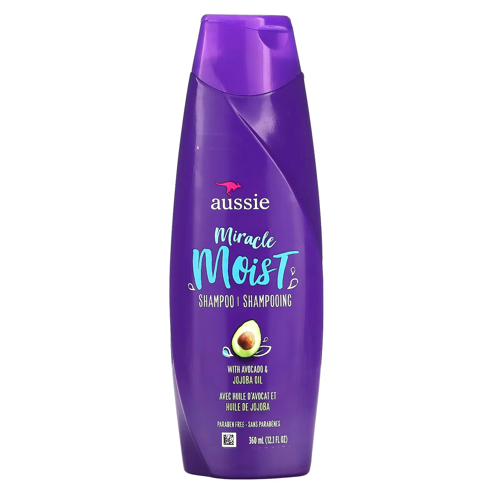 Aussie, Miracle Moist, Shampoo for Dry Hair with Avocado and Australian Jojoba Oil 360 ml (12.1 fl oz)