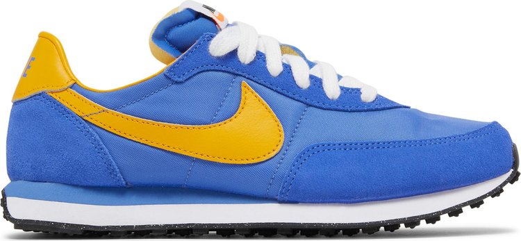 حذاء رياضي Nike Waffle Trainer 2 GS "Medium Blue University Gold"، باللون الأزرق