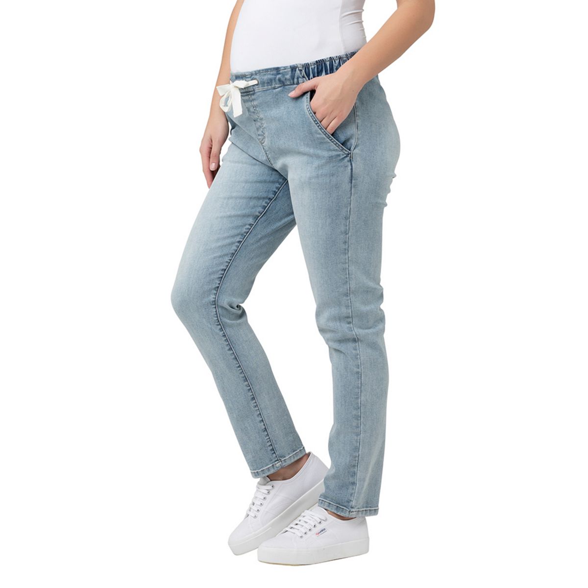 Ripe Maternity Women's Light Blue Denim Joggers