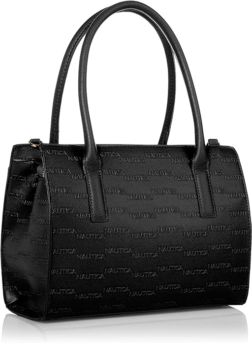 Women's Nautica Sandy Jr satchel.  Top Handel with detachable shoulder strap black (embossed logo)