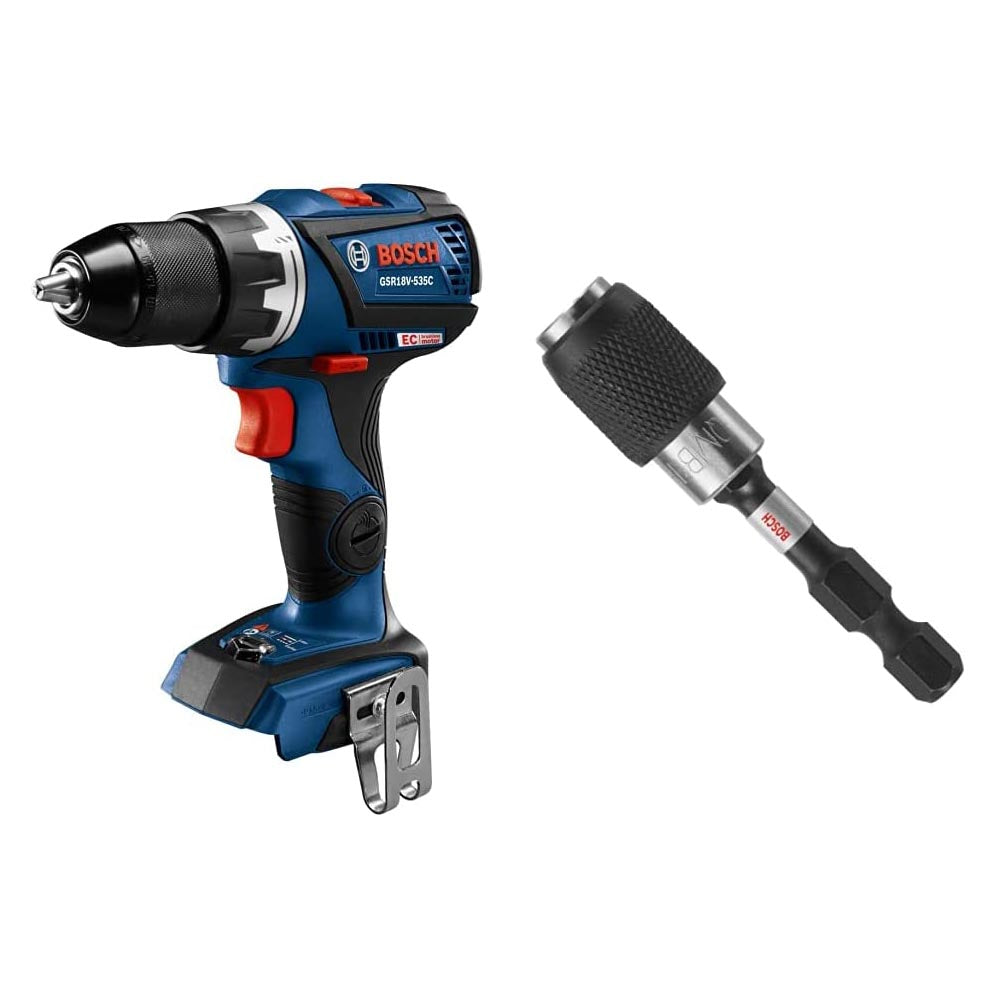 مثقاب/مفك براغي Bosch GSR18V-535CN 18V EC (بدون بطارية) + حامل بت Bosch ITBHQC201 2 1/4"