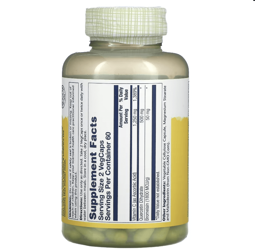 Quercetin, Bromelain & Vitamin C, 120 Veggie Caps, Solaray