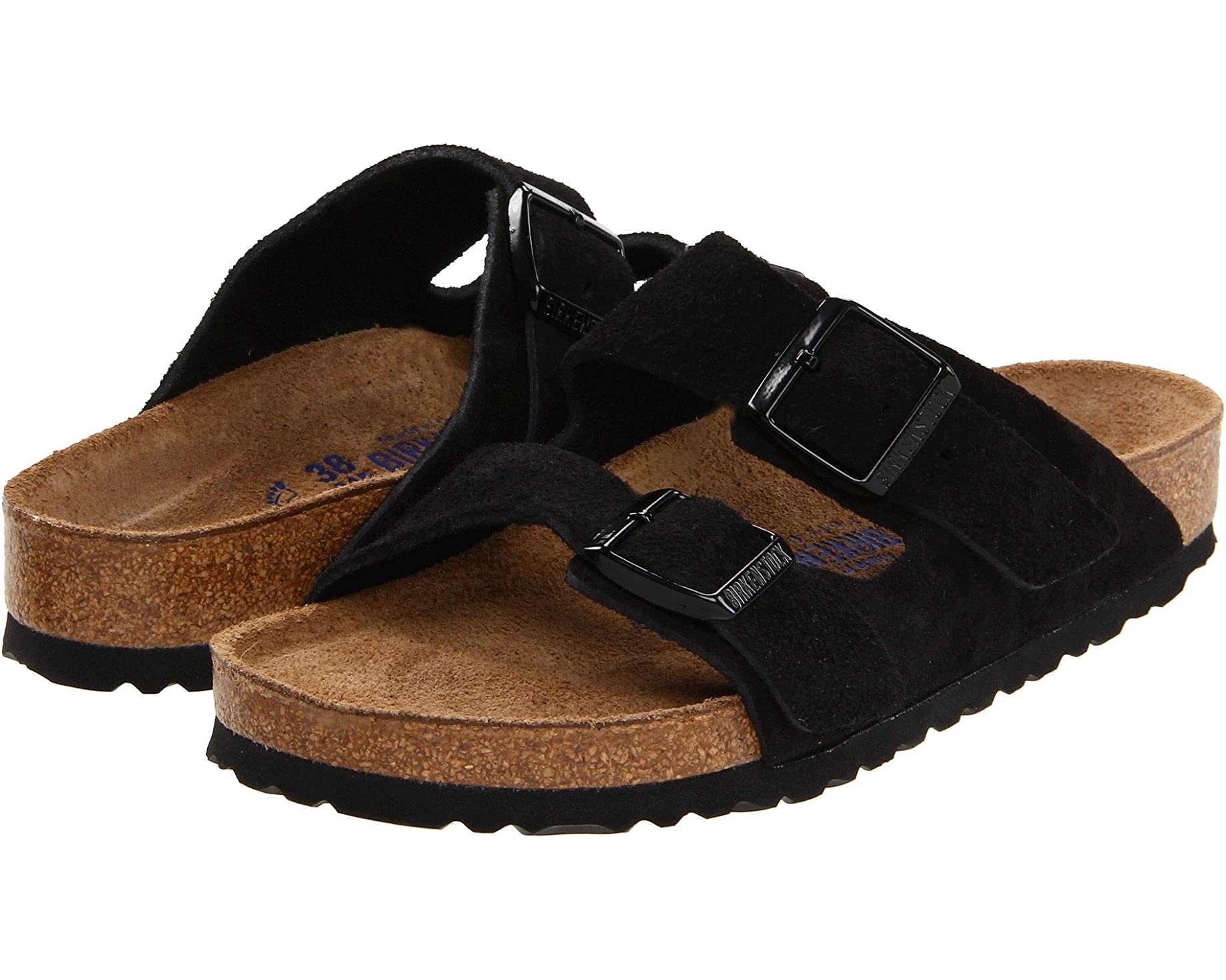 Sandals Arizona Soft Footbed - Suede (Unisex) Birkenstock, black