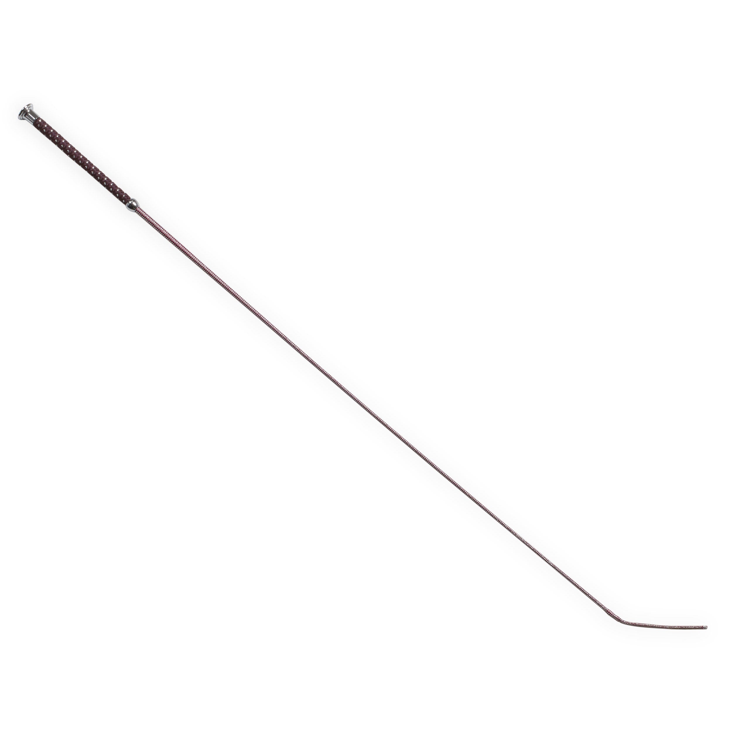 Dressage whip Waldhausen 120 cm, silver / burgundy