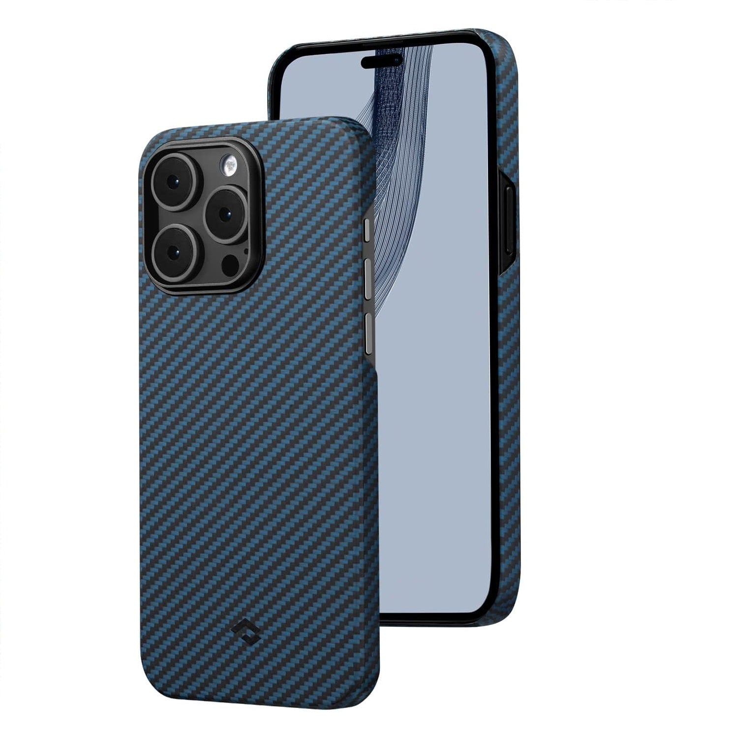 Pitaka MagEz Case 3 for iPhone 14 Pro, 1500D Black/Blue(Twill)