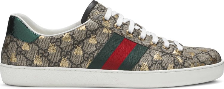 Gucci Ace GG Supreme Bees sneakers, tan