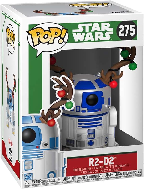 Funko Pop Star Wars: Holiday - R2D2 with Antlers Collectible Figure, Multicolor