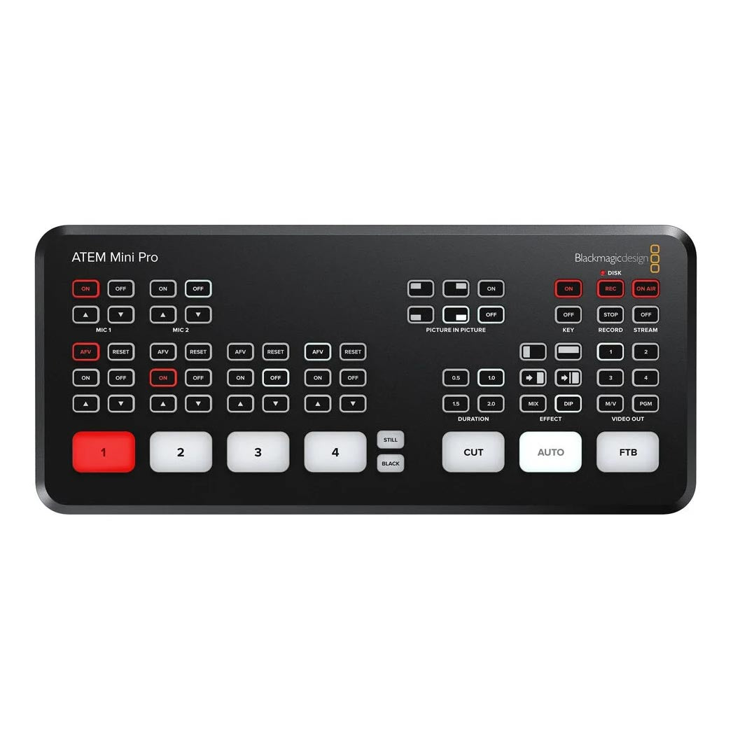 محول فيديو ATEM Mini Pro من Blackmagic Design، باللون الأسود