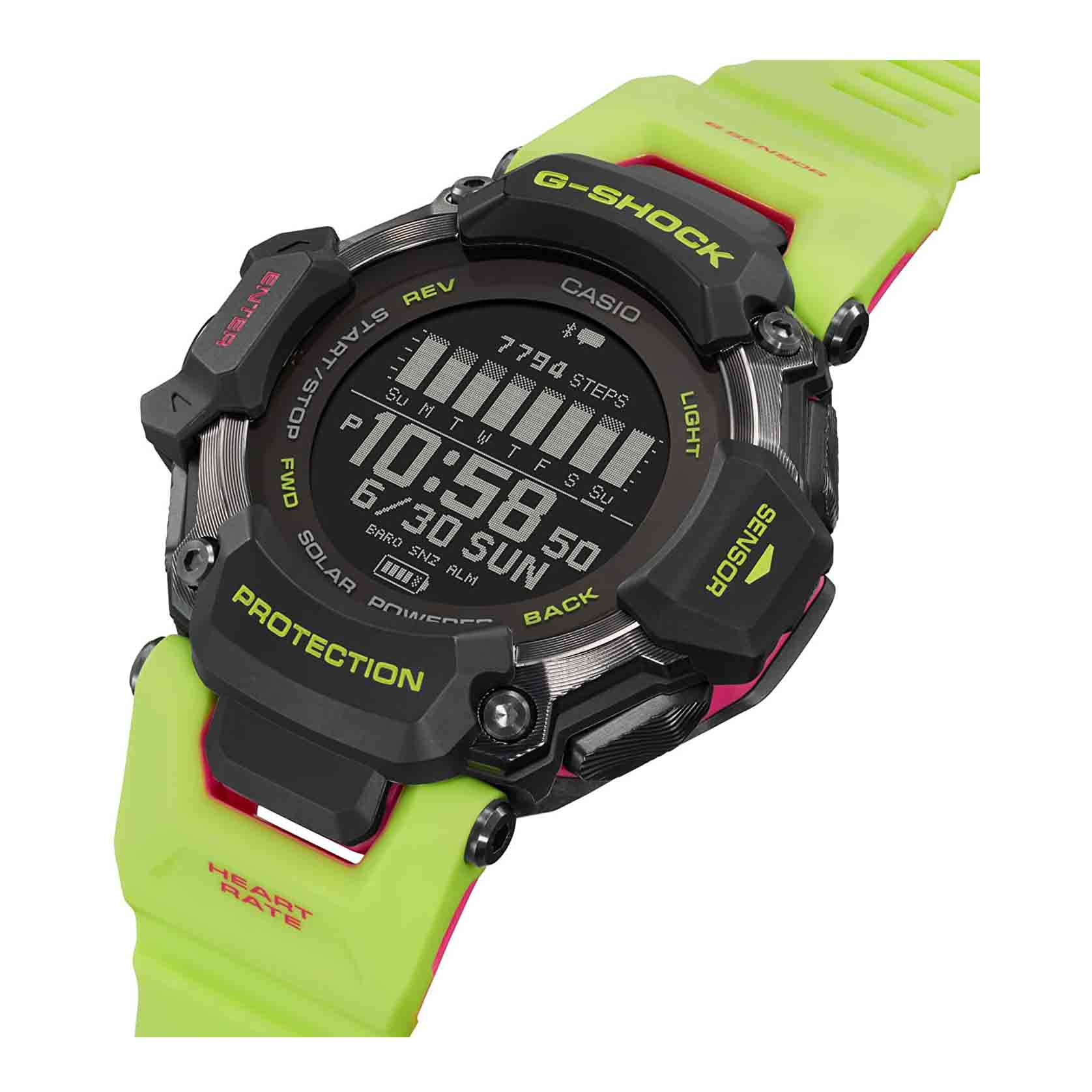 Smart watch Casio G-Shock GBD-H2000, black/lime