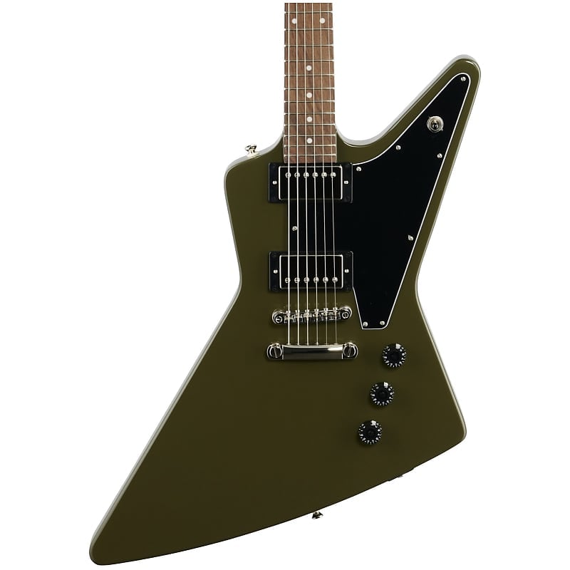 جيتار كهربائي Epiphone Explorer، رمادي زيتوني