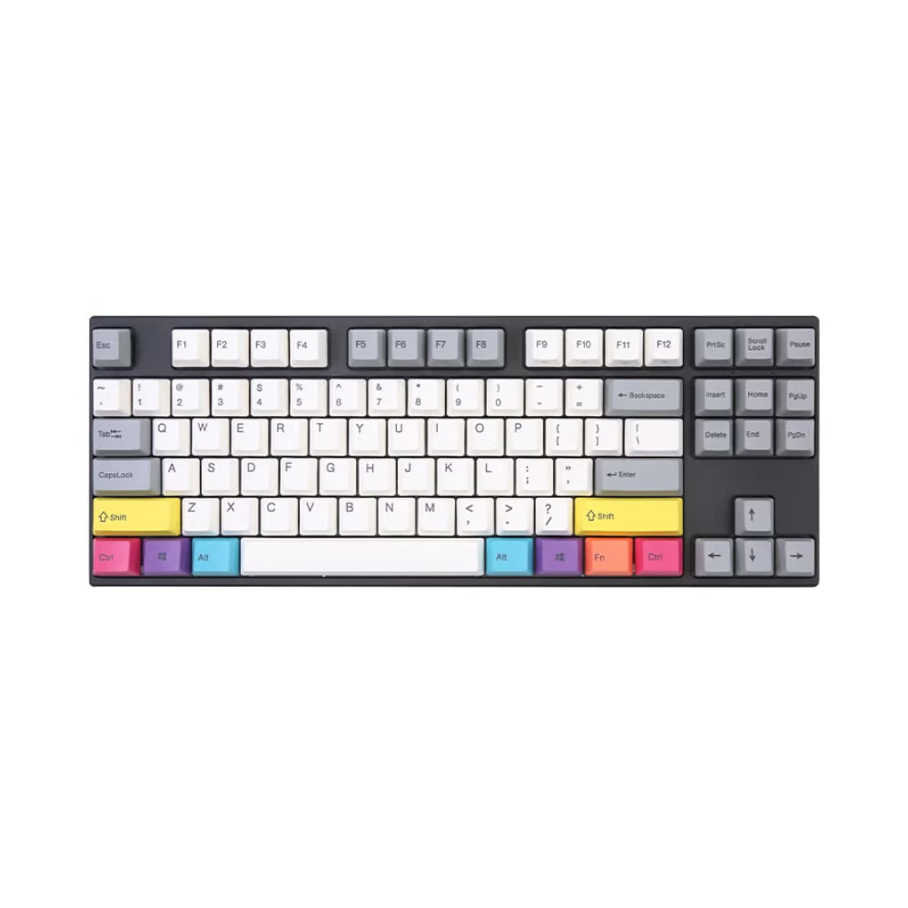 Mechanical gaming wired keyboard Varmilo CMYK 87, EC V2 Ivy, white/black English layout