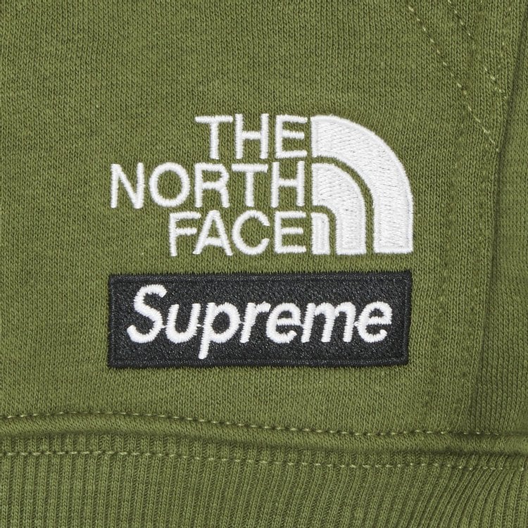 سويت شيرت Supreme x The North Face القابل للتحويل بغطاء رأس "زيتوني"، أخضر