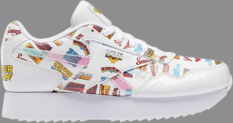 Wonder woman x wmns classic harman ripple double 'logos' Reebok sneakers, white