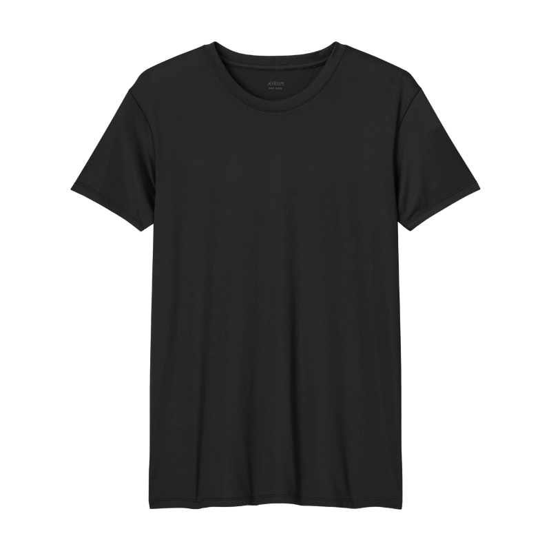 Uniqlo Airism Crew Neck Short Sleeved T-Shirt, Black