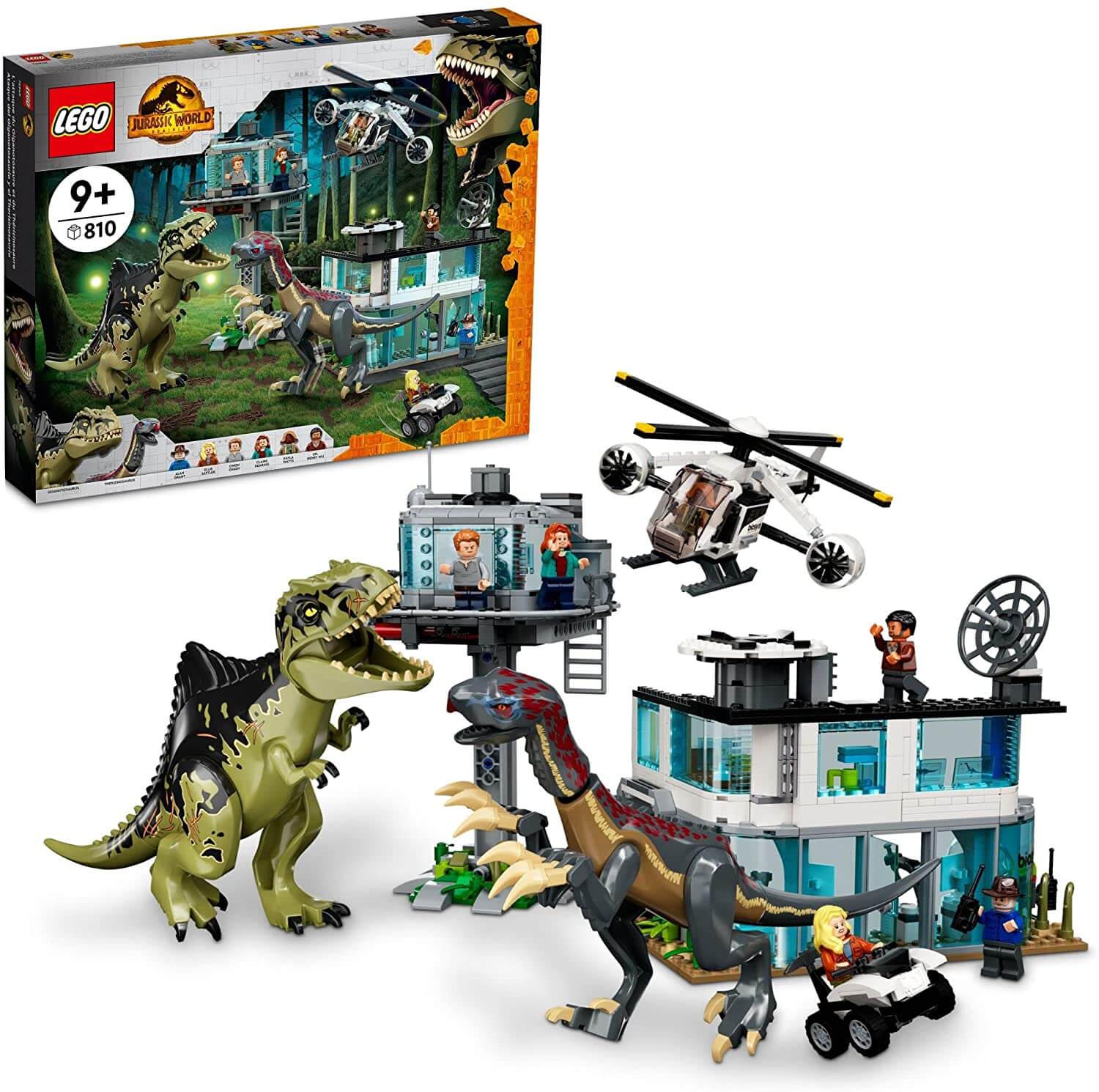 LEGO Jurassic World Giganotosaurus & Therizinosaurus Attack 76949, 810 pieces