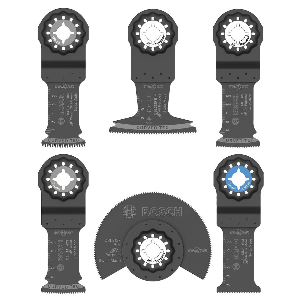 Set of oscillating nozzles Bosch Starlock OSL005C, 5 pcs.