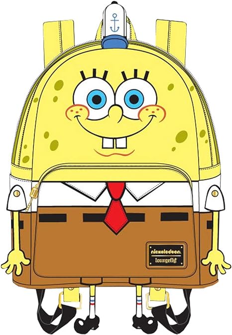 Loungefly SpongeBob SquarePants Faux Leather Mini Backpack, Multi Yellow