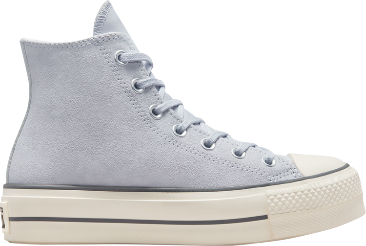 حذاء رياضي Converse Chuck Taylor All Star Lift Platform High Gravel للنساء، باللون الأزرق