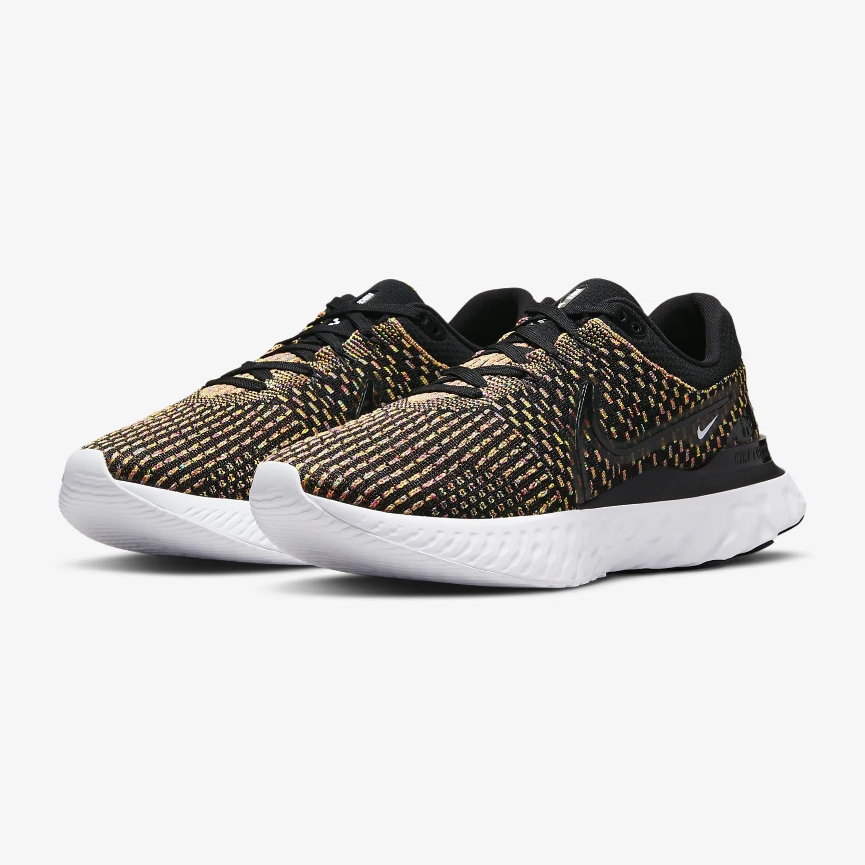 حذاء Nike React Infinity Run Flyknit 3 باللون الأسود/الأصفر