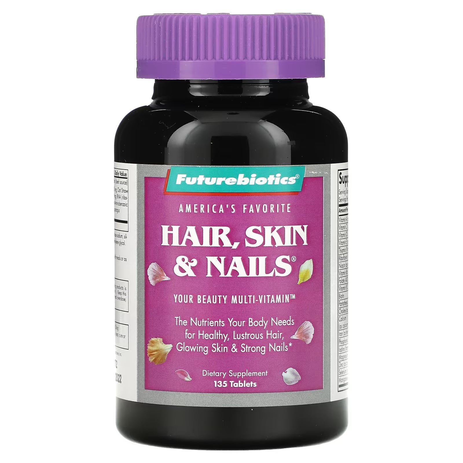 FutureBiotics Hair Skin & Nails Healthy Hair Skin & Nails, 135 Tablets