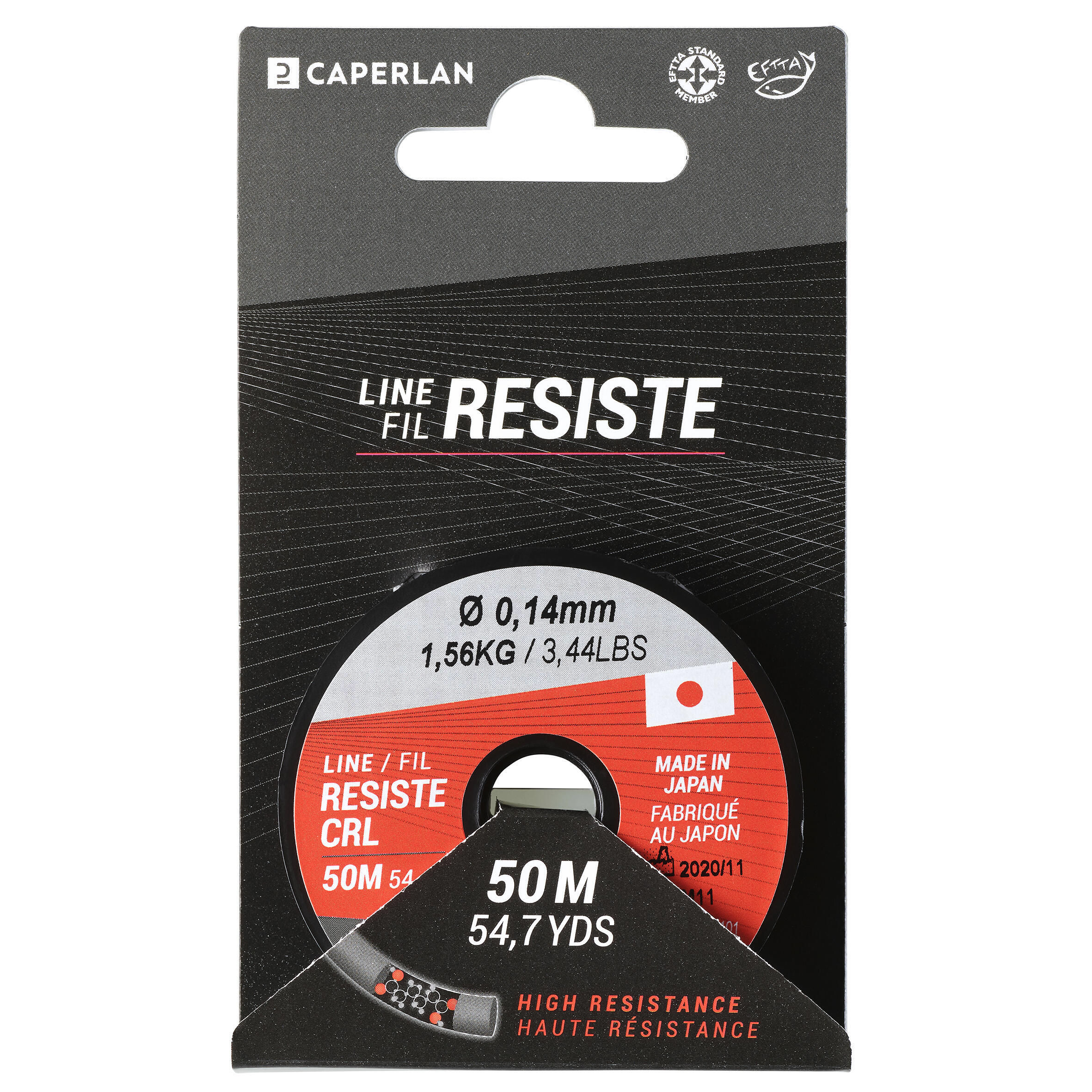 Monofilament line 50 m 0.14 mm CAPERLAN