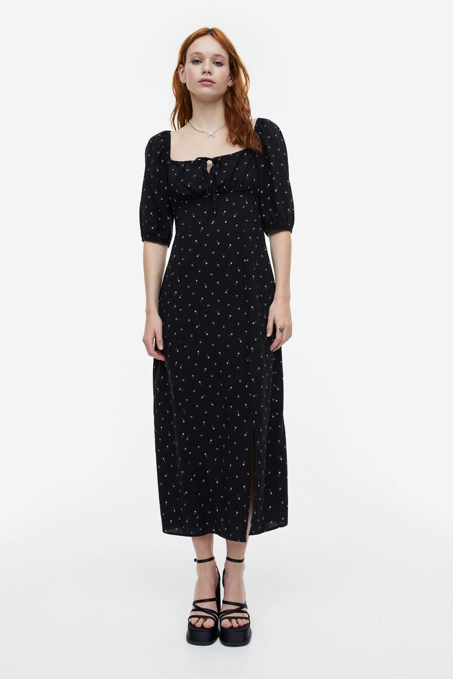 H&M Cotton dress, black