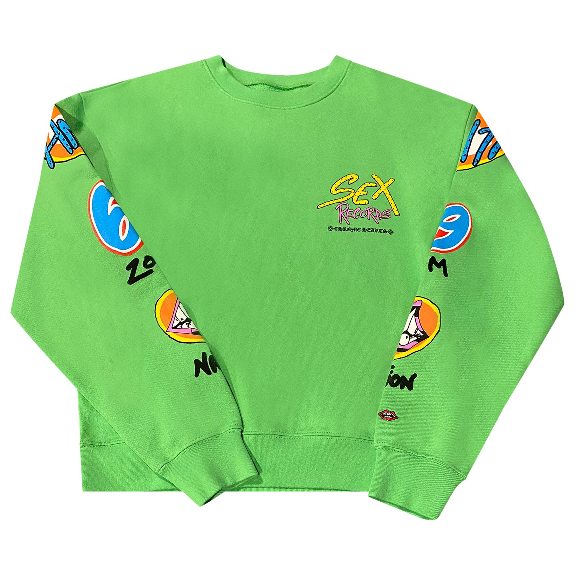 Chrome Hearts x Matty Boy Sex Records Green Crew Neck