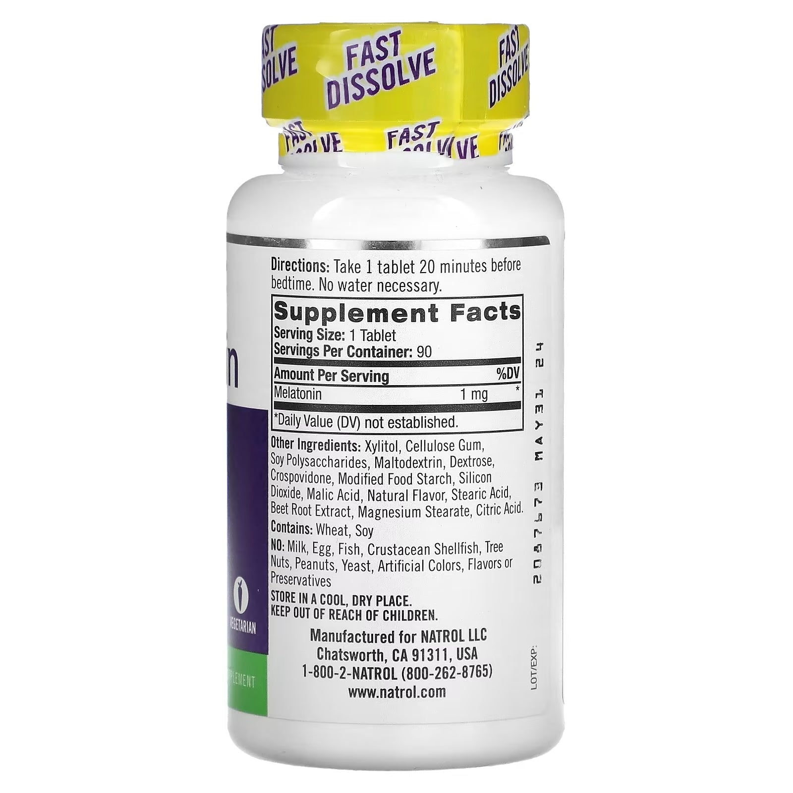 Melatonin Instant Natrol, Strawberry, 90 Tablets