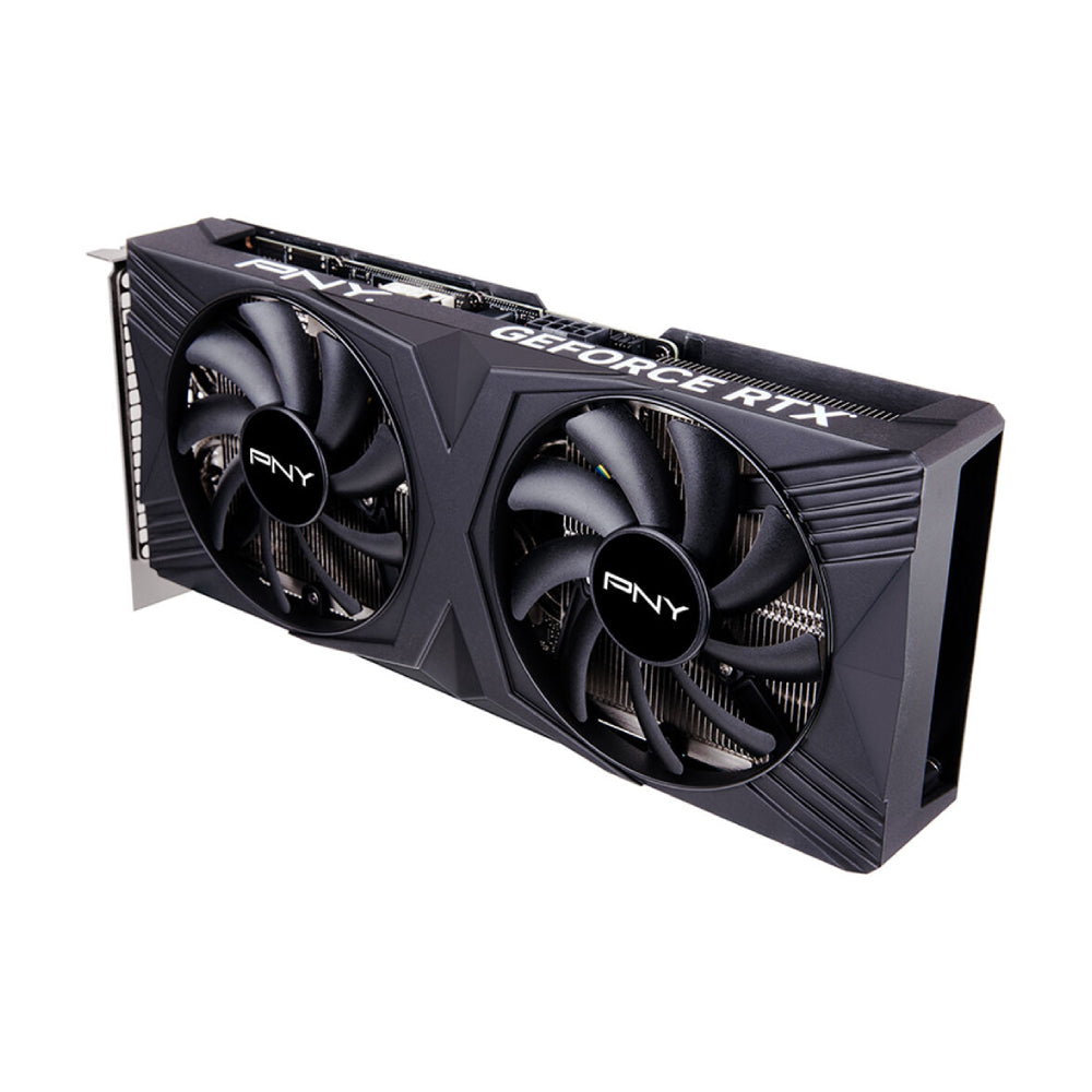 بطاقة فيديو مزدوجة PNY GeForce RTX 4070 12GB VERTO Dual Fan، 12 جيجابايت، أسود