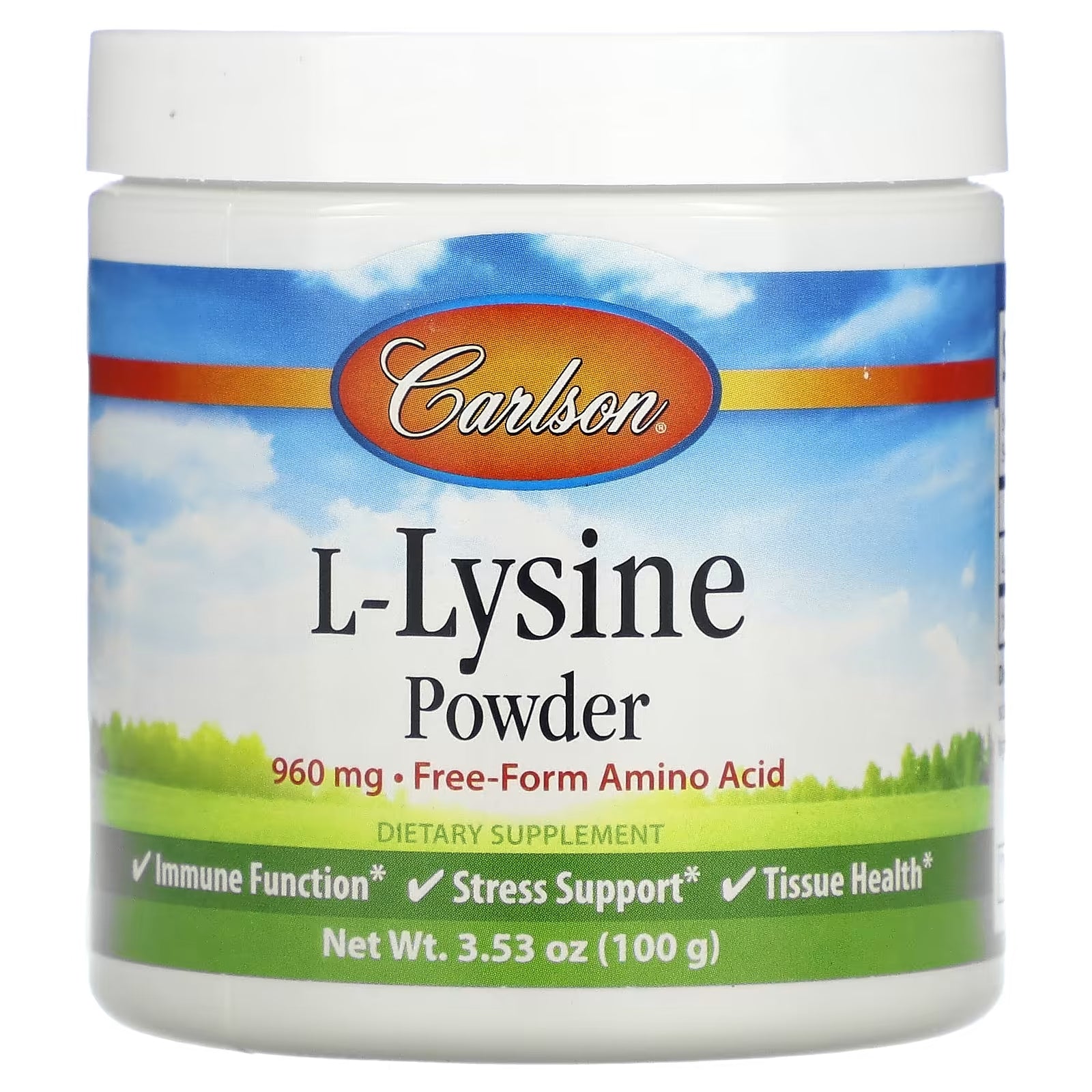 Carlson L-lysine amino acid powder, 100 g