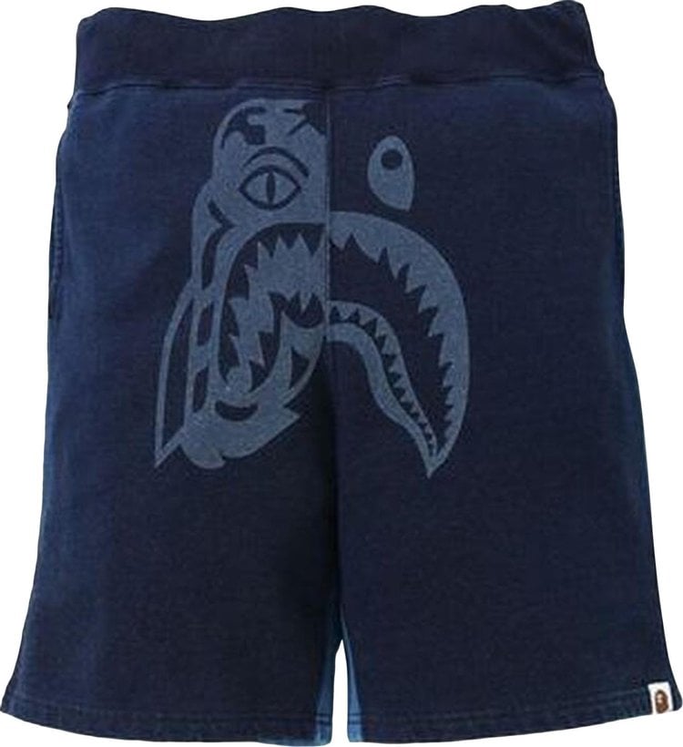 شورت رياضي من BAPE Tiger Shark باللون الأزرق "Indigo"