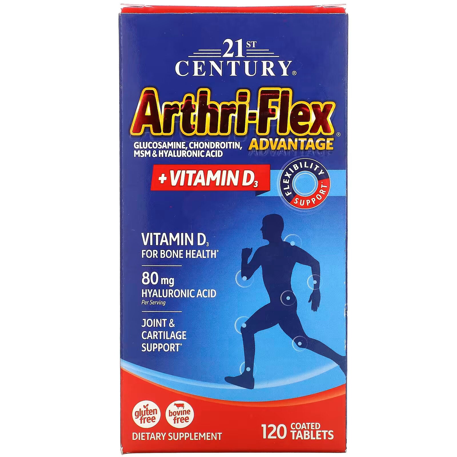 21st Century, Arthri-Flex Advantage with Vitamin D3, 120 Film-Coated Tablets