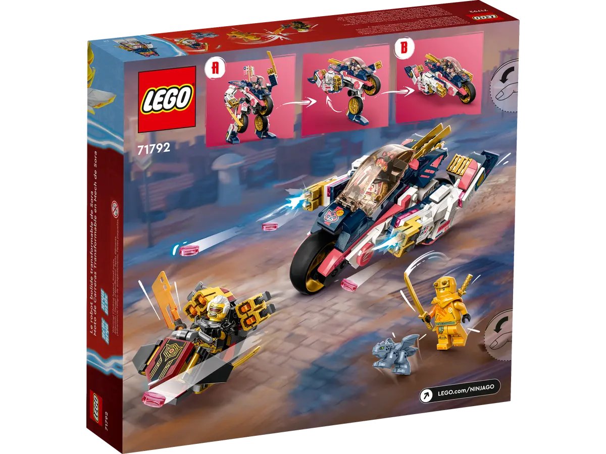 Lego Ninjago Sora's Transforming Mech Bike Racer 71792, 384 pieces