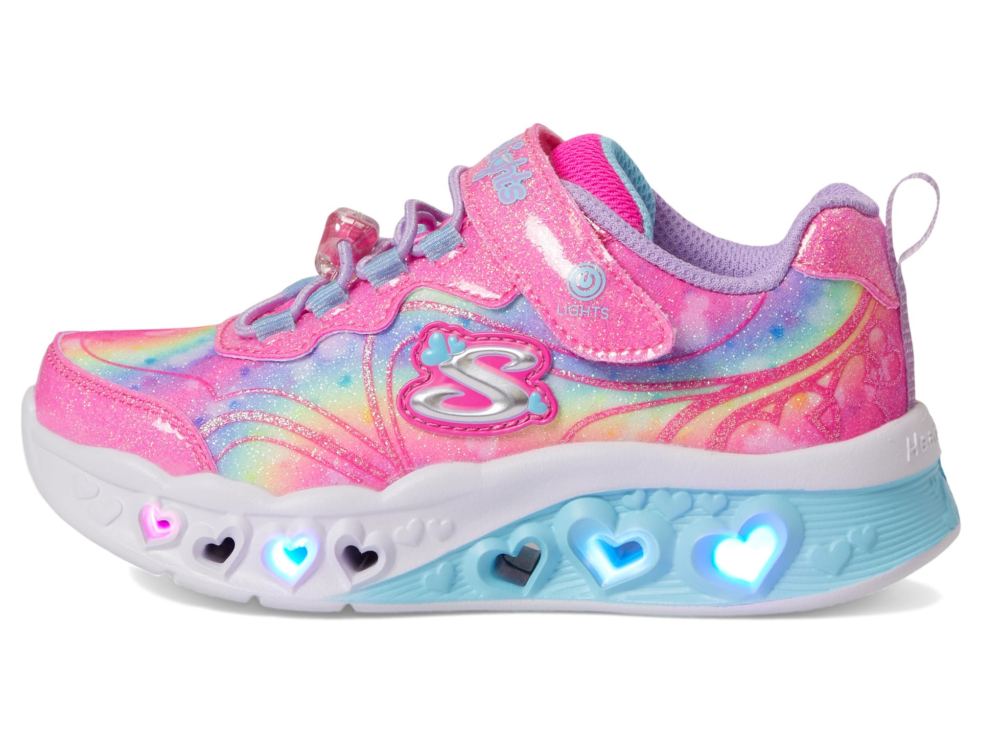 Sneakers SKECHERS KIDS Flutter Heart Lights - Groovy Swirl 303253L (Little Kid/Big Kid)