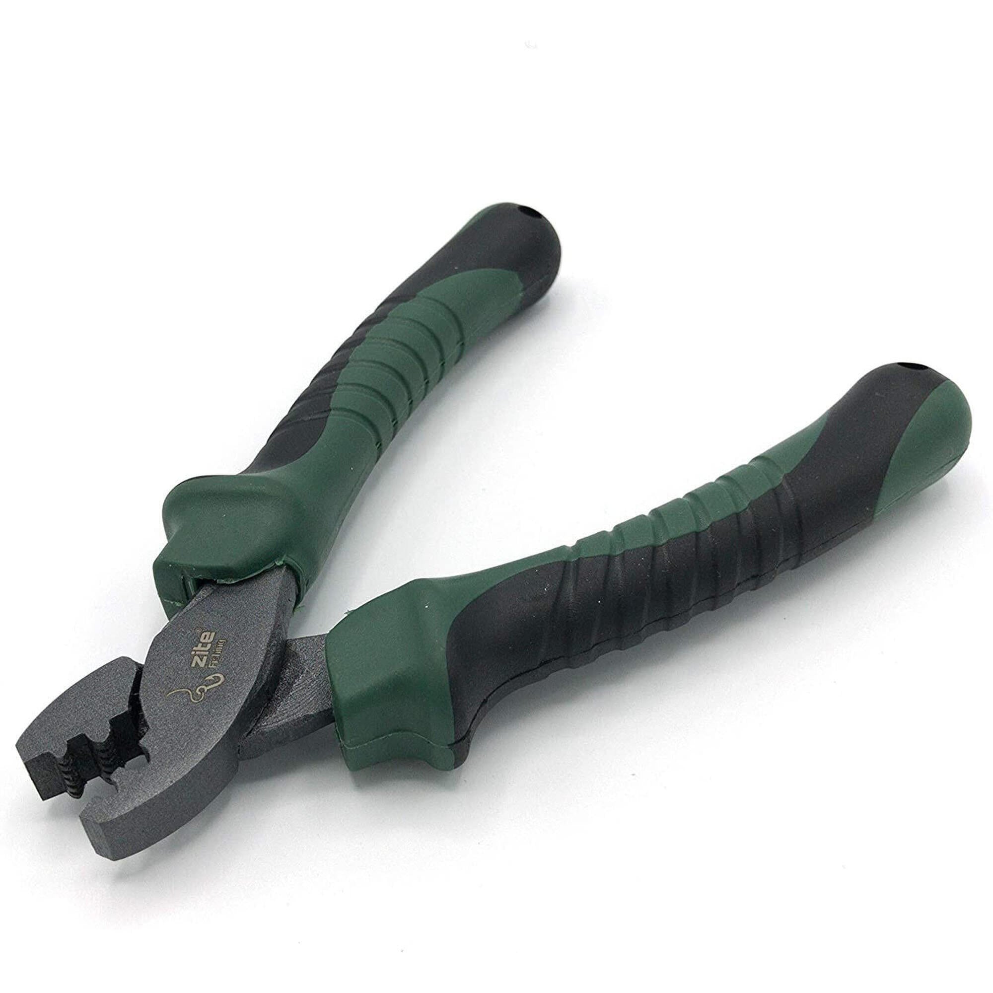 Fishing crimping pliers as pliers for crimping sleeves 15cm ZITE, green