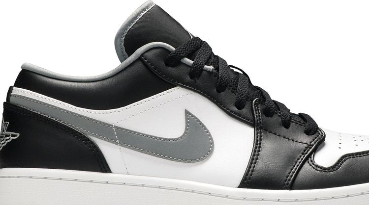 حذاء Air Jordan 1 Low Black Medium Grey، أسود