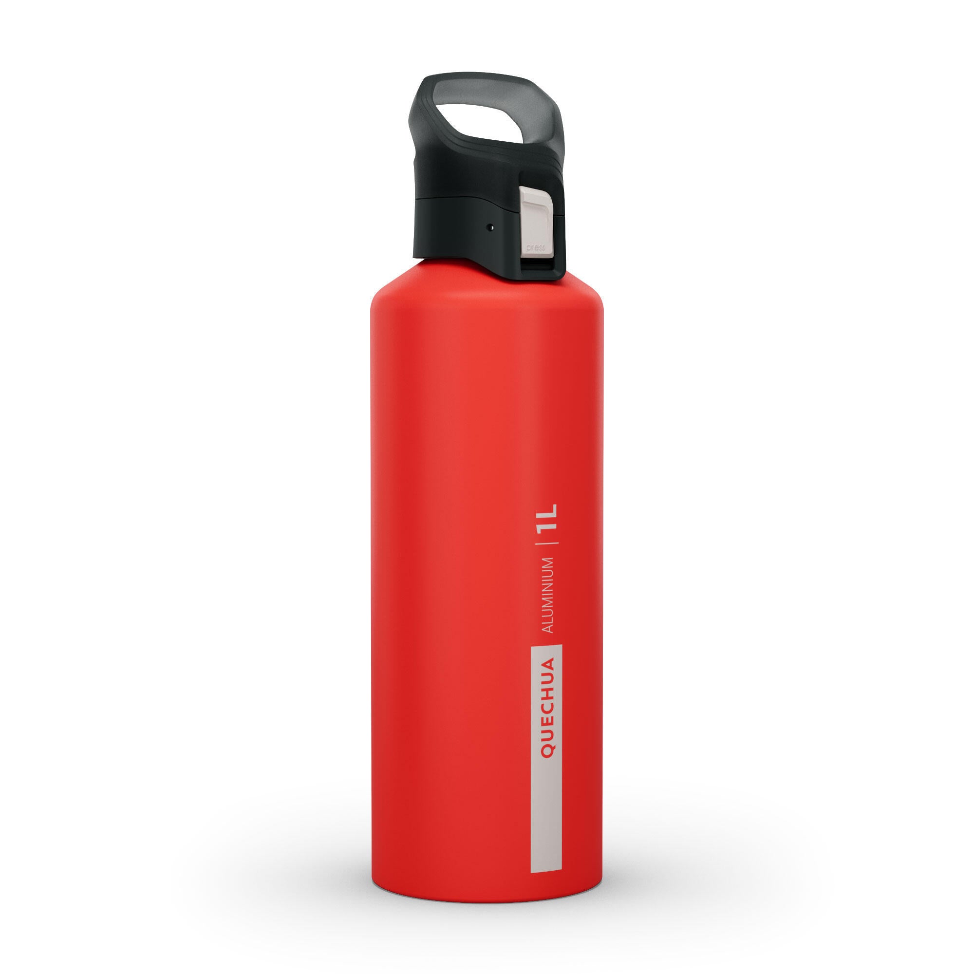 Quechua MH500 Bottle with Quick Release Lock, Coral Red