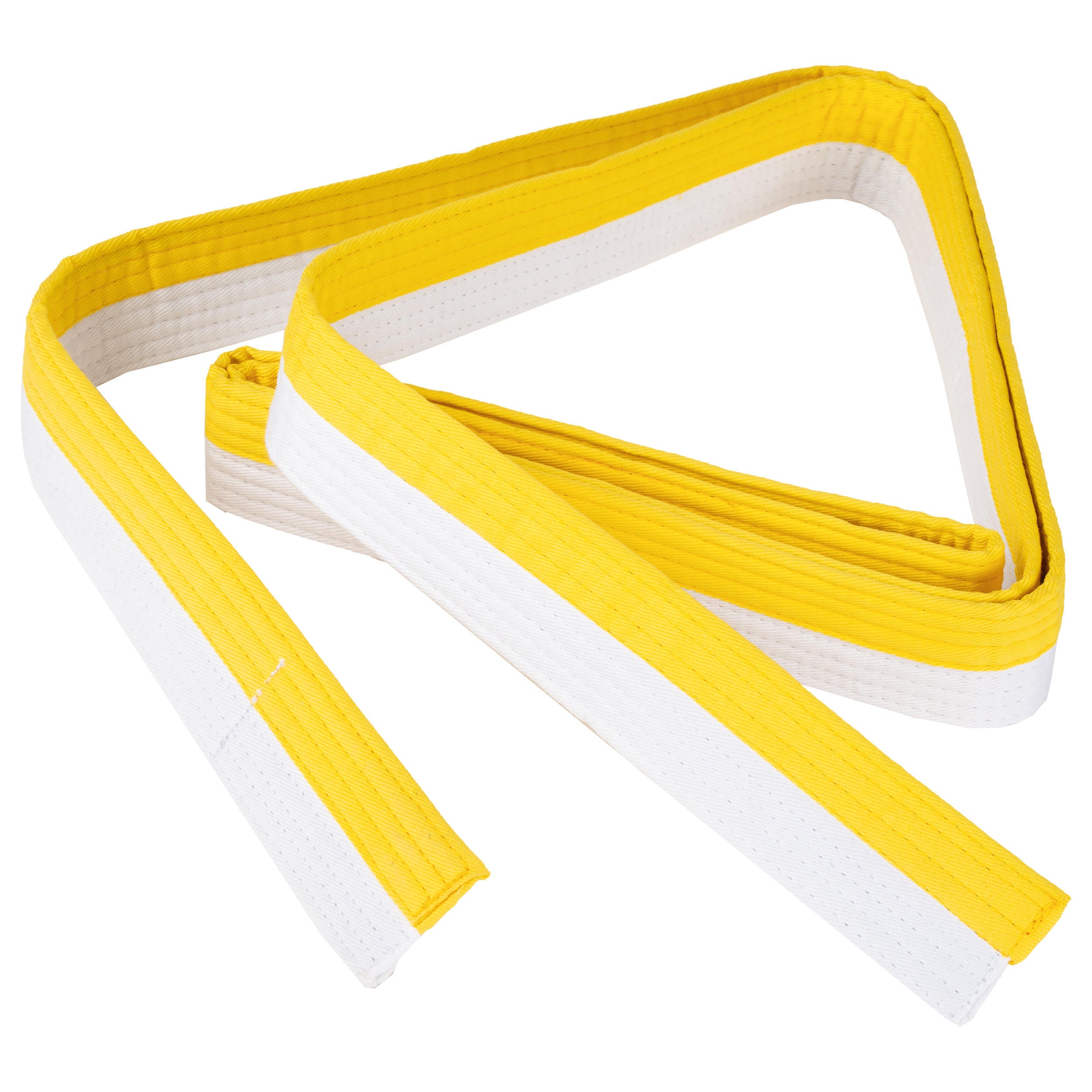 Martial arts belt 2.5 m white-yellow OUTSHOCK, white/solar yellow