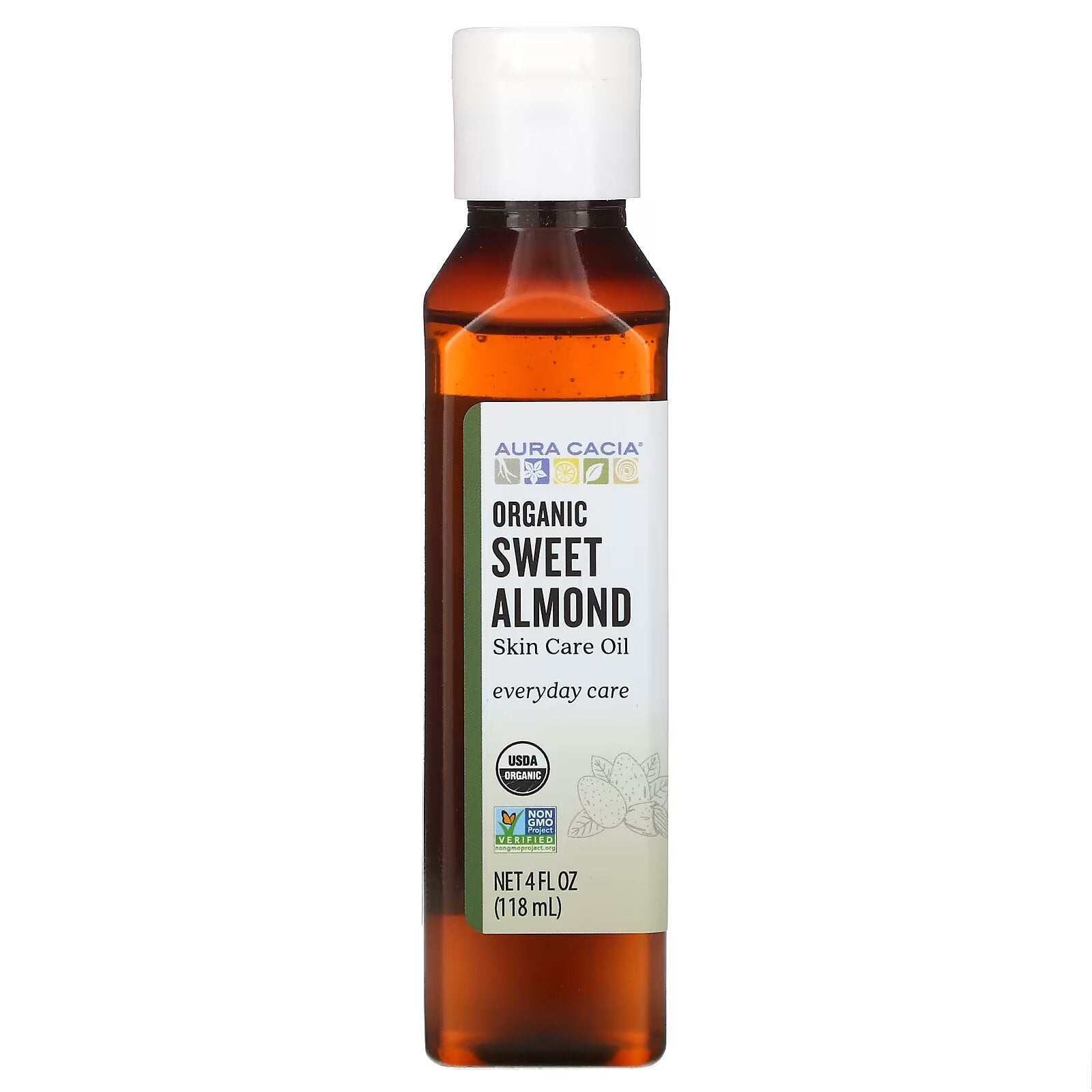 Aura Cacia Organic Skin Care Oil, Sweet Almond, 118 ml