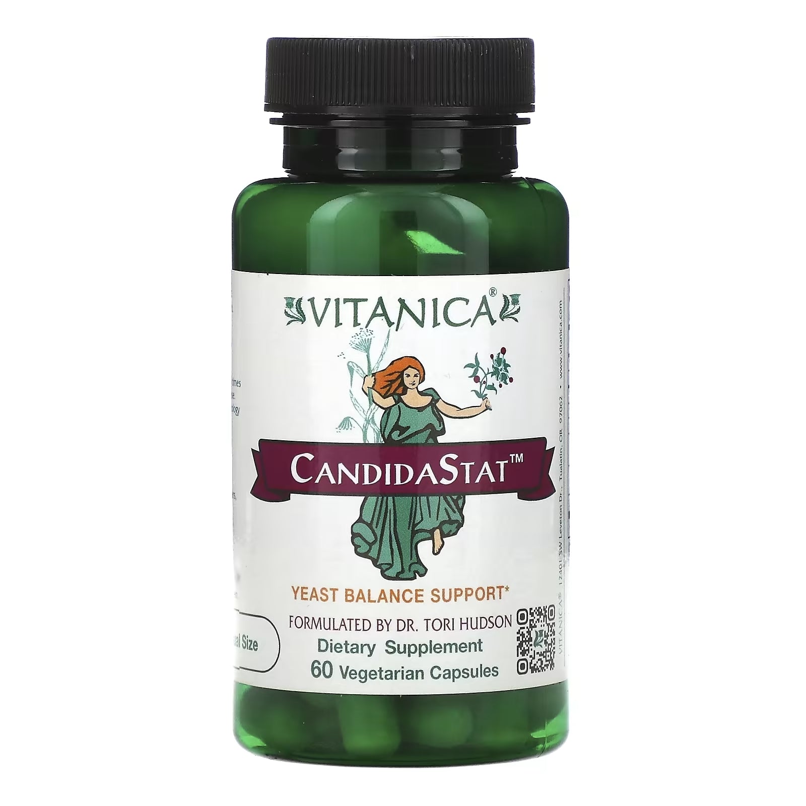 Vitanica CandidaStat Yeast Balance Support، 60 كبسولة نباتية