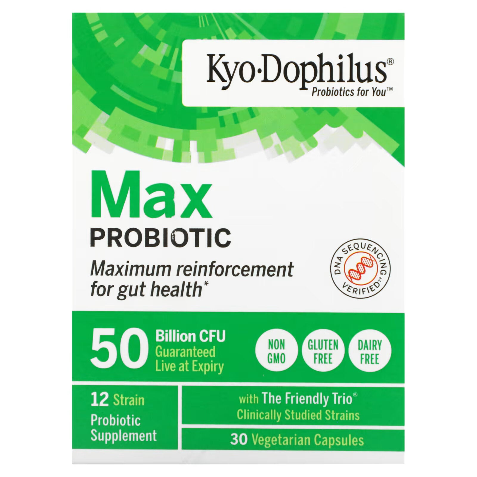 Kyolic, Kyo-Dophilus, Maximum Strength Probiotic, 50 Billion CFU, 30 Vegetarian Capsules