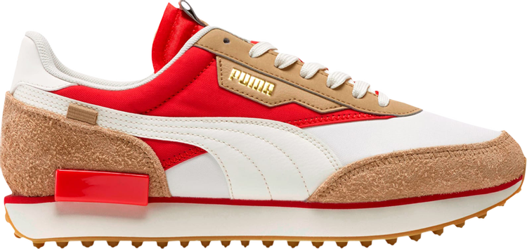 حذاء رياضي Puma Future Rider Game On White Pebble Red، أبيض