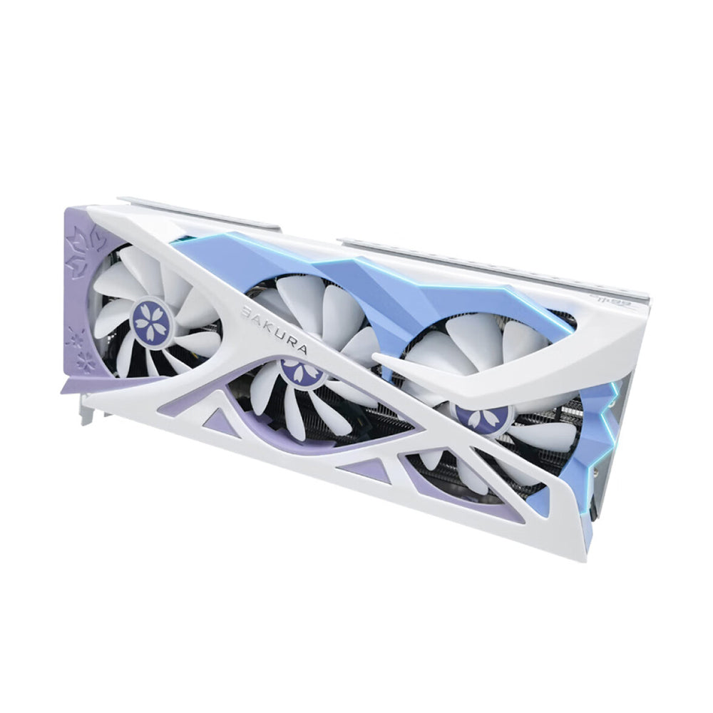 Yeston GeForce RTX 4070 SUPER OC Sakura Hitomi video card, 12 GB, white