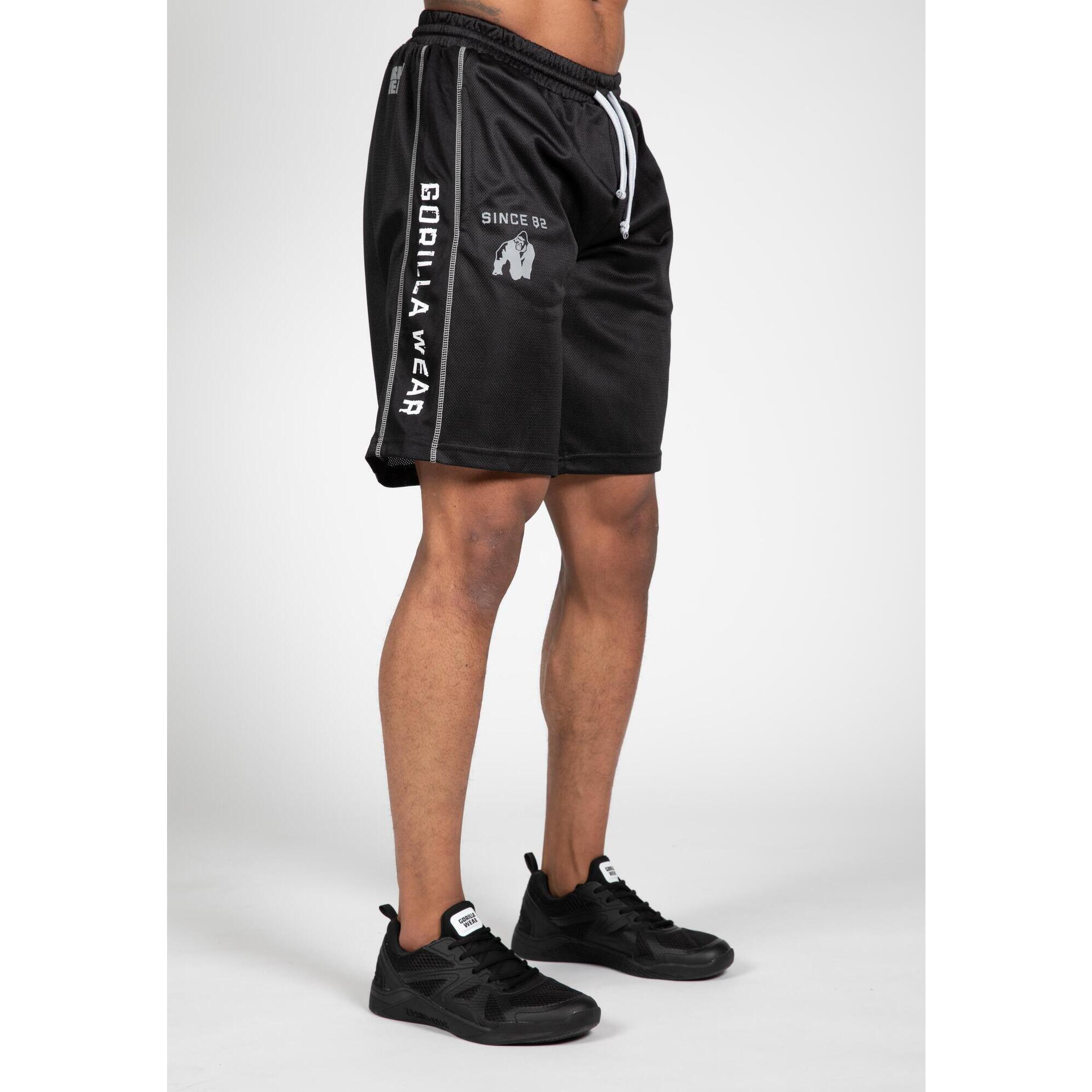 Shorts - Functional Mesh Shorts - Black GORILLA WEAR, White