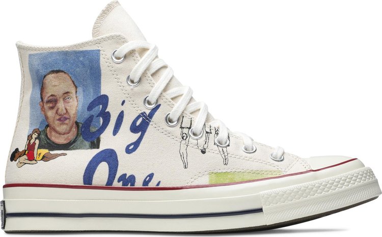 حذاء رياضي Converse Spencer McMullen x Chuck Taylor All Star 70 High People Print باللون الأبيض