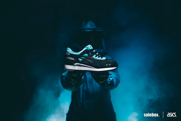 Asics solebox x gel lyte 3 'blue carpenter bee' sneakers, black