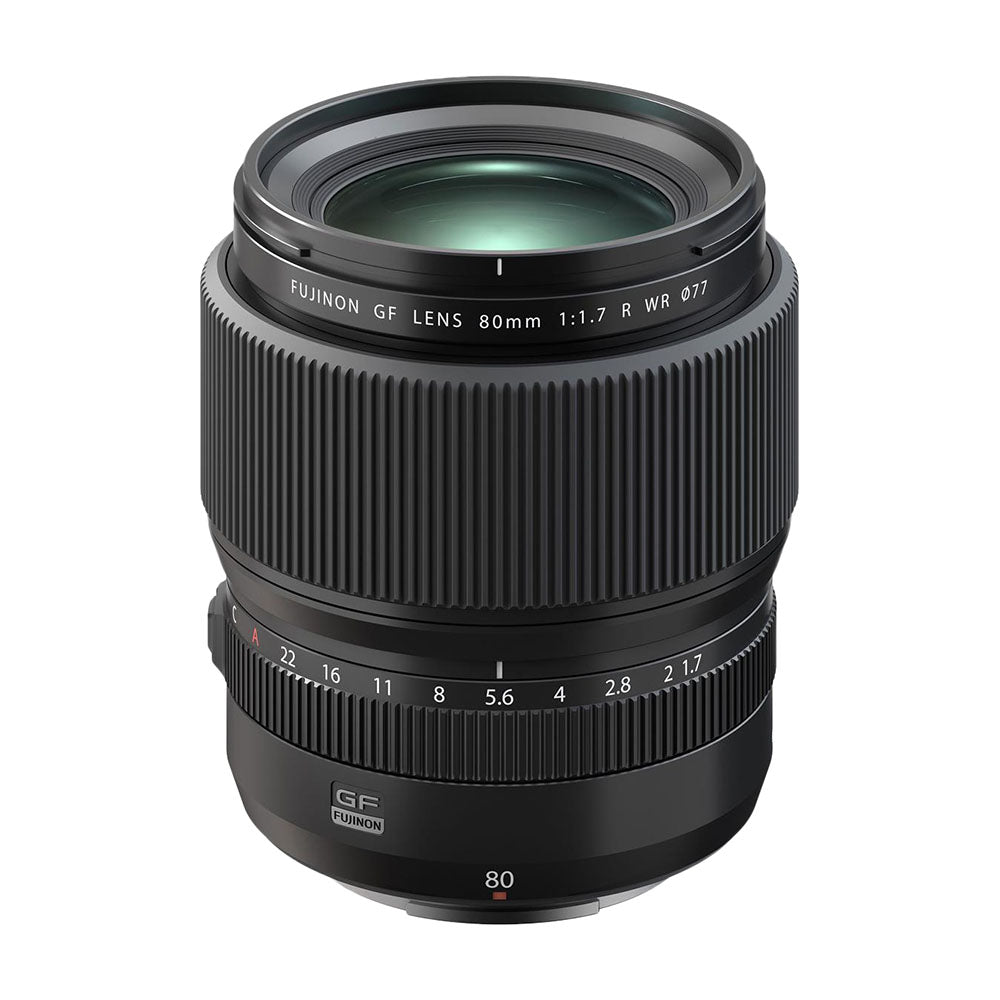 Fujifilm Fujinon GF 80mm f/1.7 R WR lens, black