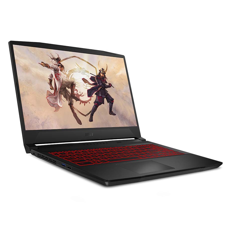 كمبيوتر محمول للألعاب MSI Katana GF66، شاشة 15.6 بوصة FHD، 16 جيجابايت/512 جيجابايت، i7-11800H، RTX 3060، أسود، لوحة مفاتيح إنجليزية